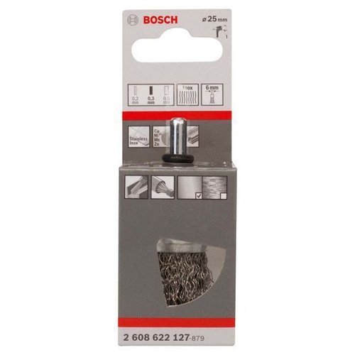 Escova De Aço Pincel Para Furadeira 25Mm- Bosch 2608622127