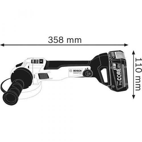 Esmerilhadeira Angular À Bateria Gws 18V-10 Pc Com Maleta - Bosch  06019G3E0B
