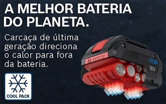 Esmerilhadeira Gws18V-10Pc 125Mm 18V Procore + 2 Baterias + Carregador E Maleta Bosch 06019G3Ee0