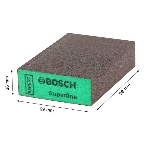 Esponja Abrasiva Superfino 69X97Mm Verde Expert Bosch 2608901180