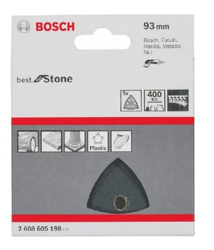 Folha De Lixa Delta Gr 400 Bosch 2608605198