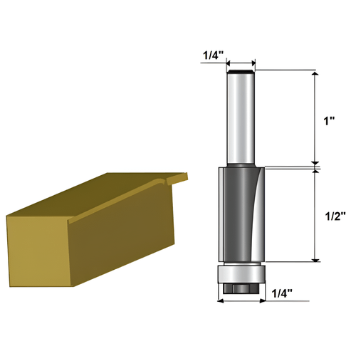 Fresa Dupla Para Rebaixo Em Formica Com Rolamento 1/4" Makita D03084