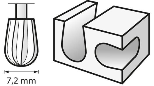 Escareador Para Esculpir 7.9Mm De Ponta Oval 134 Dremel 2615000134