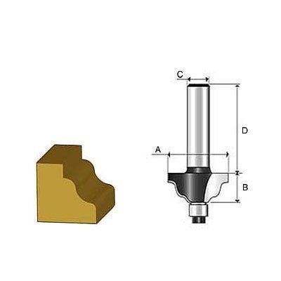 Fresa Para Moldura Ondulada Com Rolamento 6Mm Makita D09575