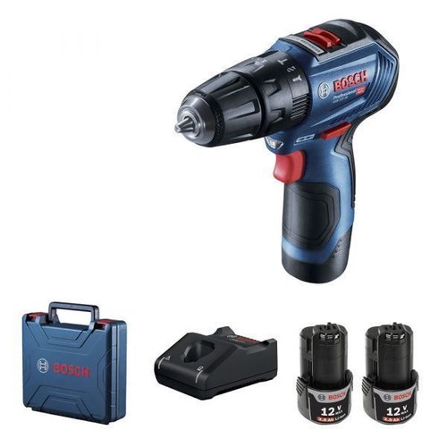 Furadeira E Parafusadeira De Impacto Bosch Gsb 12V-30 À Bateria Com Maleta 06019G91E0