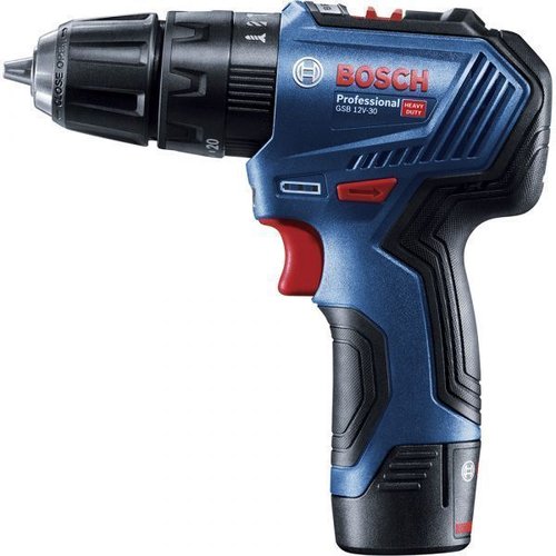 Furadeira E Parafusadeira De Impacto Bosch Gsb 12V-30 À Bateria Com Maleta 06019G91E0