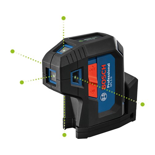 Nível A Laser Linhas Verdes Gpl 5 G De 5 Pontos Bosch