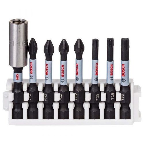 Jogo De Bits Impact Control Para Parafusar 50Mm Com 8 Unidades - Bosch   2608522328