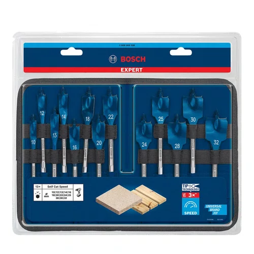 Jogo de Brocas Chatas Expert Self Cut Bosch 2608900336
