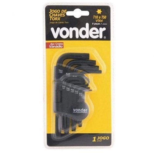 Jogo De Chaves Tork Tipo L Com 9 Peças - Vtx 4 - Vonder 3573010050