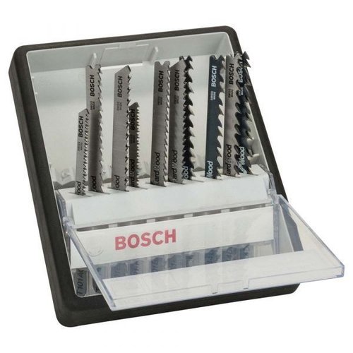 Jogo De Lâminas De Serra Tico Tico  Robust Line Para Madeira Com 10 Unidades - Bosch 2607010540