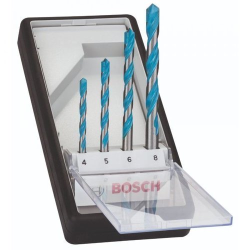 Jogo De Brocas Robust, Line  Multi Materiais, Cyl-9 Multi Construction 4-5-6-8Mm 4 Unidades - Bosch  2607010521