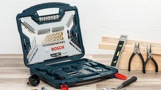 Kit De Pontas E Brocas Em Titânio X-Line Com 103 Peças - Bosch  2607017395