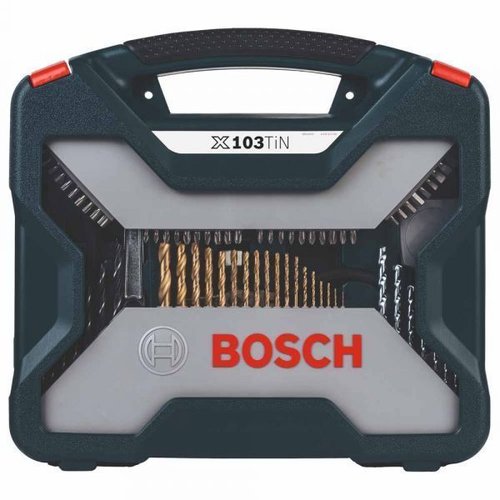 Kit De Pontas E Brocas Em Titânio X-Line Com 103 Peças - Bosch  2607017395