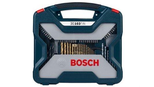 Kit De Pontas E Brocas Em Titânio X-Line Com 103 Peças - Bosch  2607017395