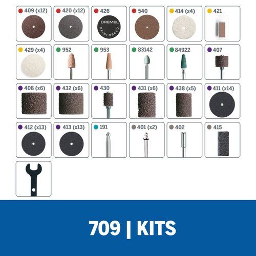 Kit Acessórios Micro Retífica 110 Peças 709 Dremel