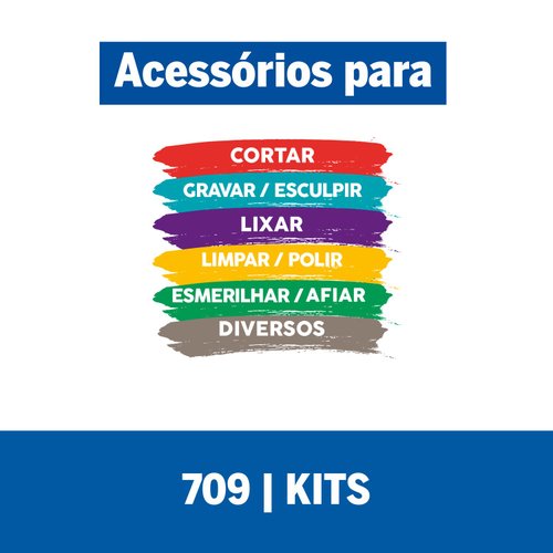 Kit Acessórios Micro Retífica 110 Peças 709 Dremel