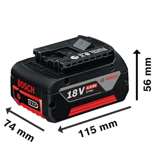 Kit 2 Baterias 18V 4,0Ah  + Carregador Gal 18V-40Br Bosch 1600A02Rm8