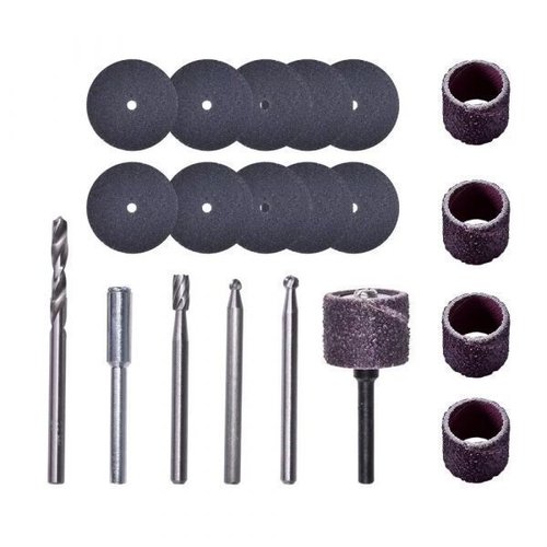 Kit De 20 Acessórios Dremel 733 Para Micro Retífica Para Madeira Esculpir, Lixar E Furar 26150733Ab