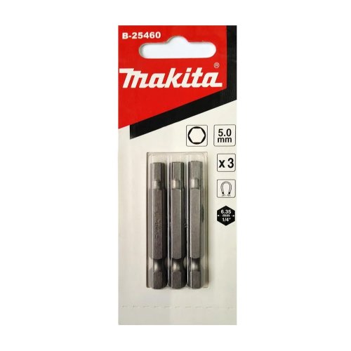 Kit 3 Bits Allen Longo 5Mm X 50Mm Makita B25460