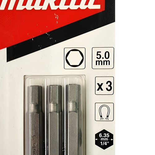Kit 3 Bits Allen Longo 5Mm X 50Mm Makita B25460