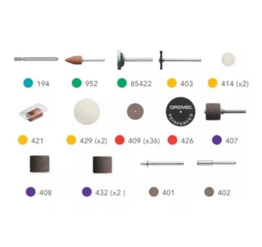 Kit 52 Acessórios De Uso Geral Para Micro Retífica Dremel 26150730Aa