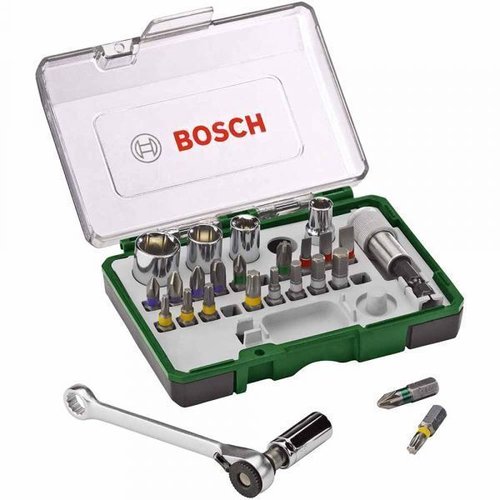 Kit De Bits E Soquetes Para Parafusar Com 27 Unidades - Bosch  2607017160