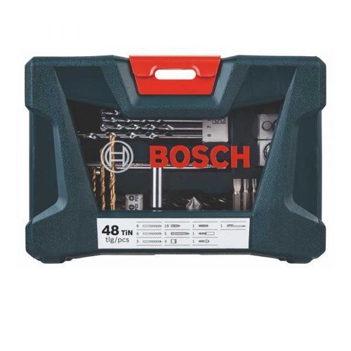 Kit De Pontas E Brocas Em Titânio V-Line Com 48 Unidades- Bosch 2607017411