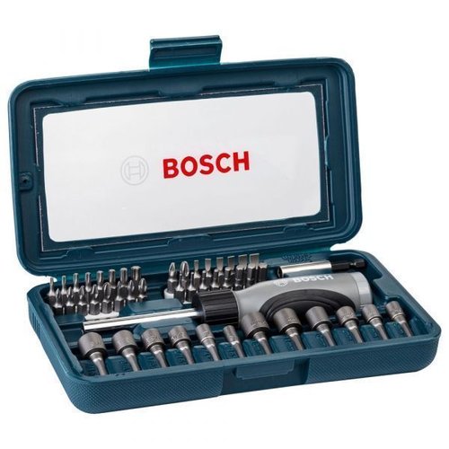 Kit De Pontas E Soquetes Para Parafusar Com 46 Unidades- Bosch 2607017399
