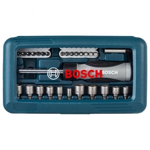 Kit De Pontas E Soquetes Para Parafusar Com 46 Unidades- Bosch 2607017399