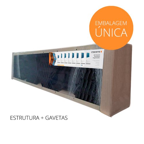 Kit Estante Gaveteiro Com 28 Gavetas Presto  93015