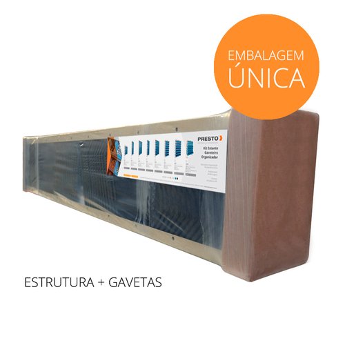 Kit Estante Gaveteiro Com 54 Gavetas Presto 93011