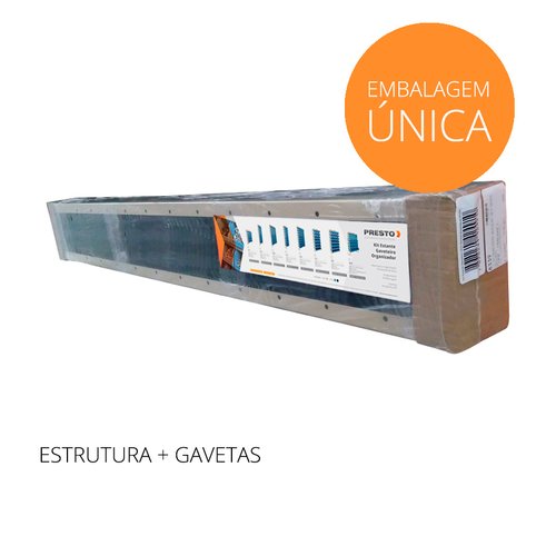 Kit Estante Gaveteiro Organizador 60/3 Presto 93005