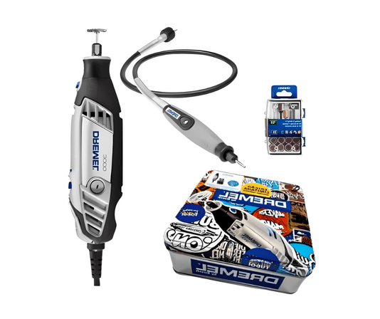 Kit Retífica Dremel 3000 + 31 Acessórios + Eixo Flexível 110V