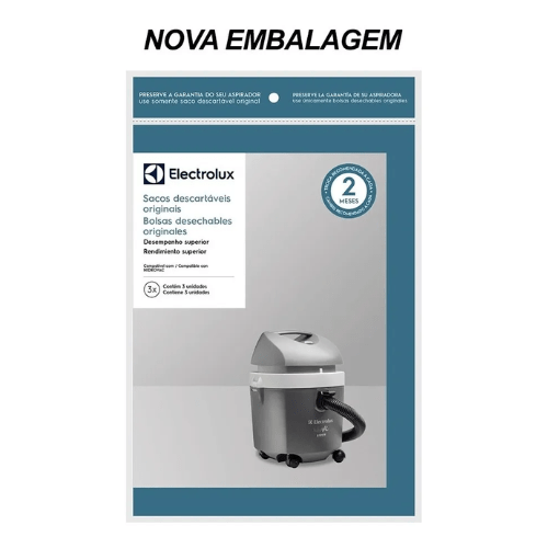 Saco Descartável Aspirador de Pó CSEHV 03 Unidades Electrolux Original 70035082