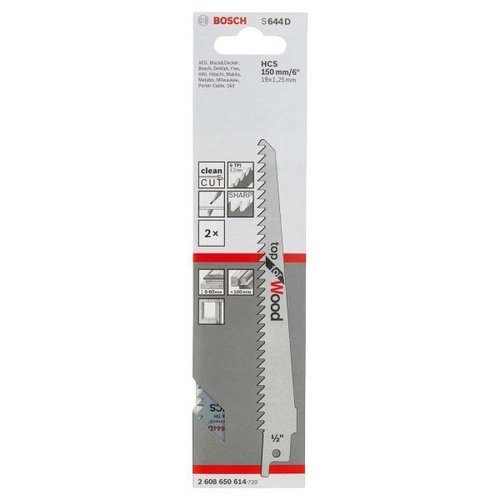 Lâmina De Serra Sabre S644D Com 2 Unidades - Bosch  2608650614