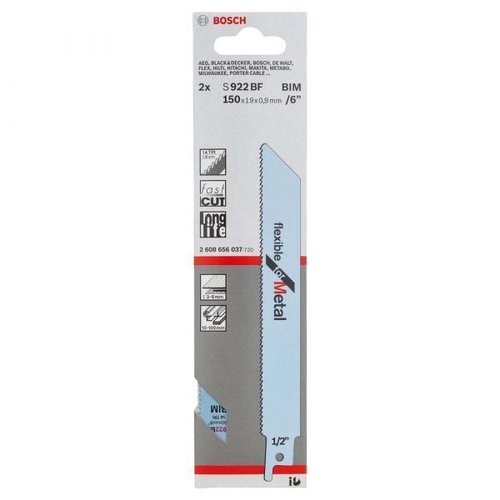 Lâmina De Serra Sabre S922Bf Flexible For Metal Com 2 Unidades - Bosch  2608656037