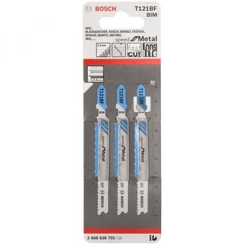 Lâminas De Serra Tico Tico Bimetal T121Bf Com 3 Unidades - Bosch  2608636833