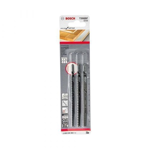 Lâminas De Serra Tico Tico Bimetálica Para Madeira T308Bf Com 3 Unidades - Bosch  2608636662