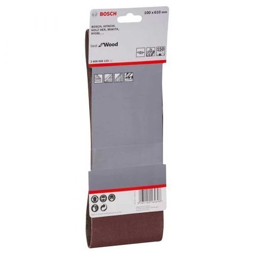 Cinta De Lixa X440 100X610Mm G150 Pacote Com 3 Unidades- Bosch 2608606133