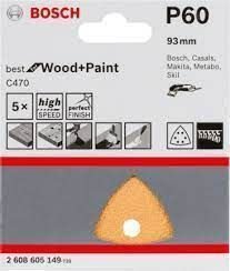 Folhas De Lixa Delta Gr 60 - Bosch 2608605149