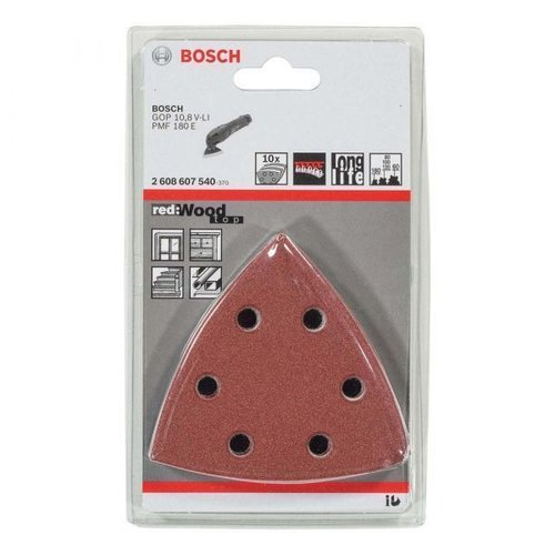 Folhas De Lixa Delta C470 93Mm Grao 60 / 80/ 100 / 120 / 180 Jogo Com 10 Unidades Bosch  2608607540