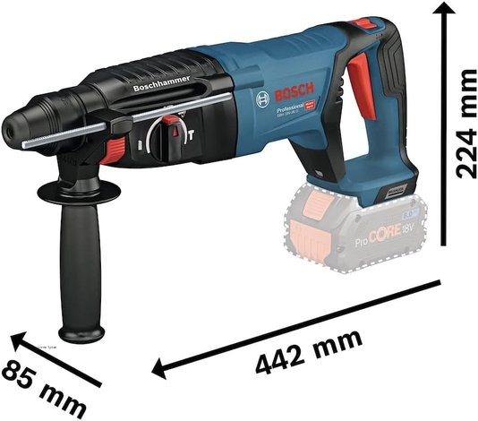 Martelete Perfurador Rompedor À Bateria 18V Gbh 18V-26 D  Professional - Bosch 0611916001