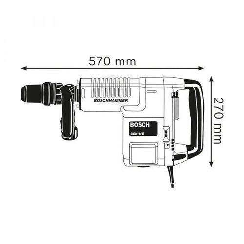 Martelo Demolidor Gsh 11 E 25J 1500W Com Maleta E Acessórios Bosch 06113168E0