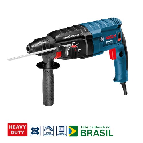 Martelo Perfurador Rompedor Gbh 2-24 D 820W 127V Sem Maleta Bosch 06112A02D5