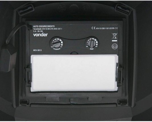 Máscara Para Solda Msv 913 Com Escurecimento Automático Tonalidade 9 A 13 Vonder 7076913000
