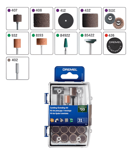 Microretífica 3000 110V + Kit com 31 Acessórios + Lata Collection Dremel