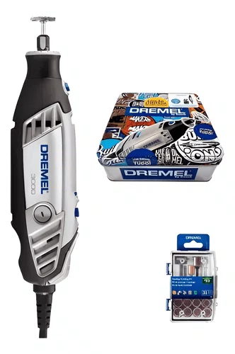 Microretífica 3000 220V + Kit com 31 Acessórios + Lata Collection Dremel