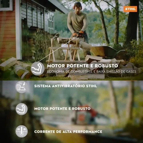 Motosserra à Gasolina  MS 212 Sabre 40 cm Stihl 63PM3 Stihl 11482000247