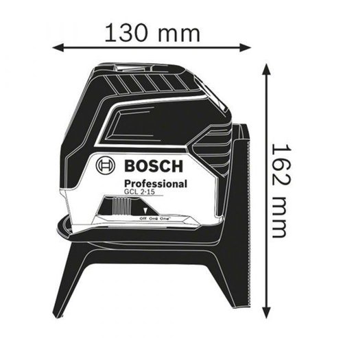 Nível A Laser De 2 Linhas 15 Metros Com Pontos De Prumo Gcl 2-15 Com Maleta - Bosch  60106600